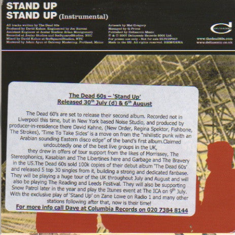 The Dead 60s : Stand Up (CD, Single, Promo, No )