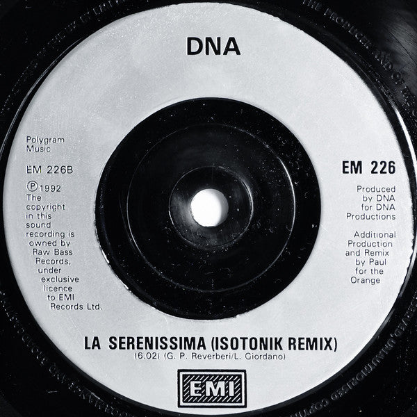 DNA featuring Jo Nye : Blue Love (Call My Name)  (7")