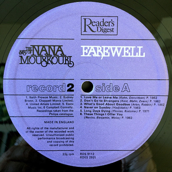 Nana Mouskouri : The Best Of Nana Mouskouri (7xLP + Box, Comp)