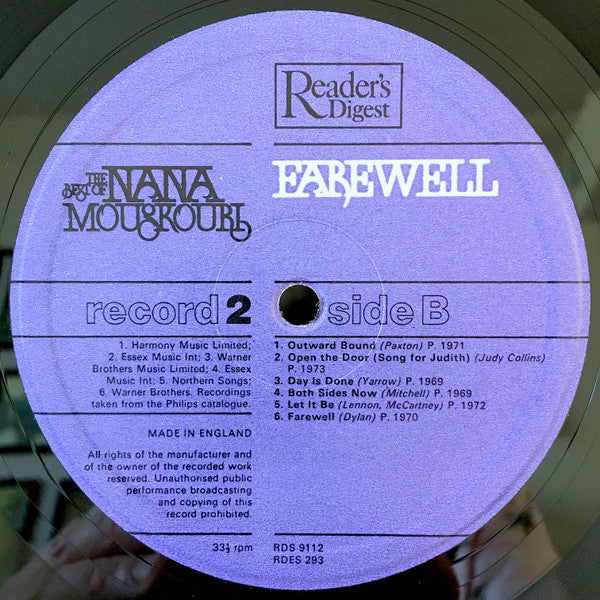 Nana Mouskouri : The Best Of Nana Mouskouri (7xLP + Box, Comp)