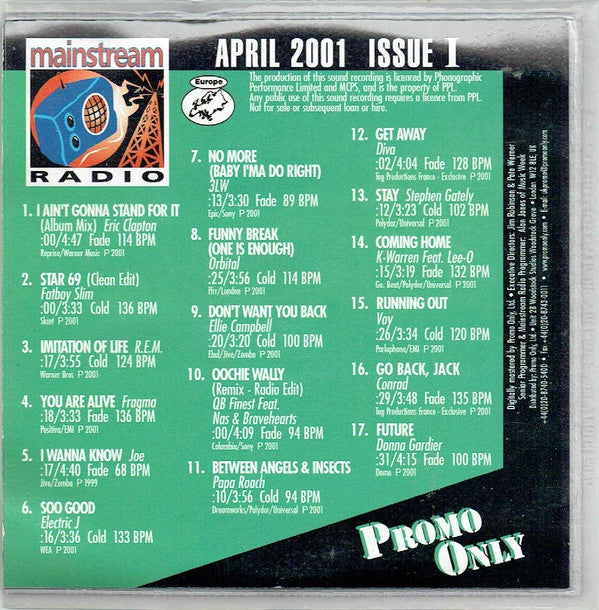 Various : Promo Only Mainstream Radio: April 2001 Issue I (CD, Comp, Promo)