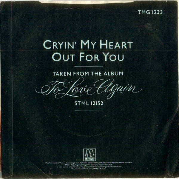 Diana Ross : Cryin' My Heart Out For You (7", Single, 4-P)