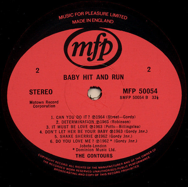 The Contours : Baby Hit And Run (LP, Comp)