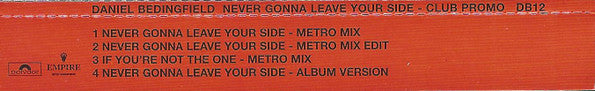 Daniel Bedingfield : Never Gonna Leave Your Side (CD, Single, Promo)