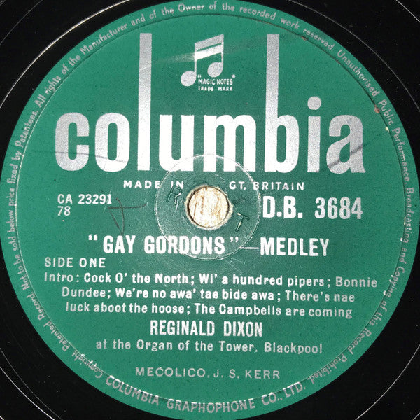 Reginald Dixon : "Gay Gordons" - Medley (Shellac, 10")