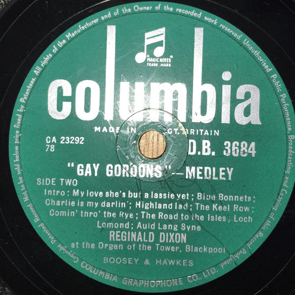 Reginald Dixon : "Gay Gordons" - Medley (Shellac, 10")
