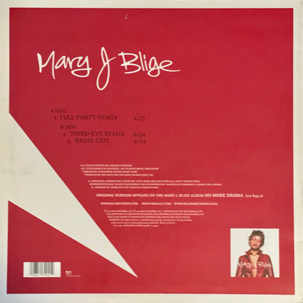 Mary J. Blige Featuring Ja Rule : Rainy Dayz (12")
