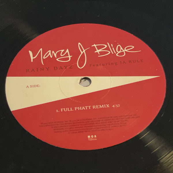 Mary J. Blige Featuring Ja Rule : Rainy Dayz (12")