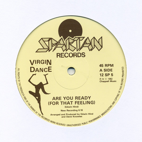 Virgin Dance : Are You Ready (For That Feeling)? (12", Single)