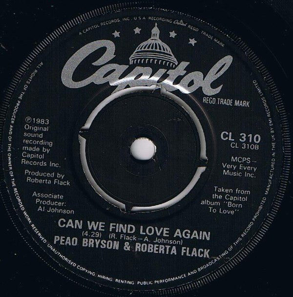 Peabo Bryson & Roberta Flack : Heaven Above Me (7", Single)