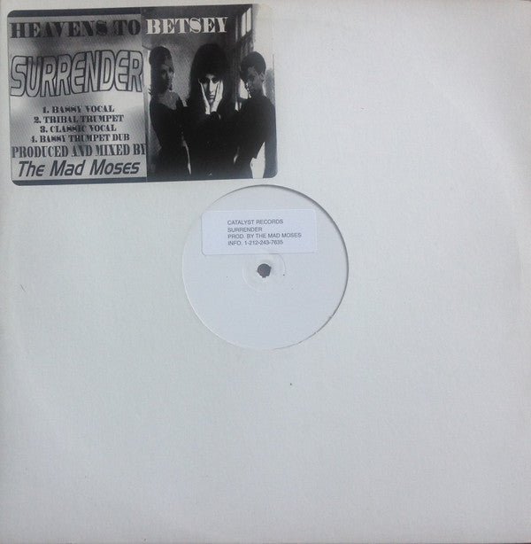 Heavens To Betsy : Surrender (12", W/Lbl, Sti)