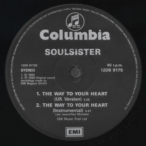 Soulsister : The Way To Your Heart (12")