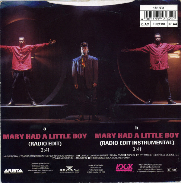Snap! : Mary Had A Little Boy (7", Single, Pap)