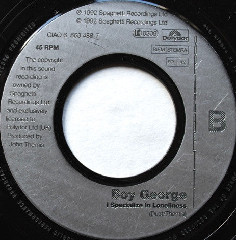 Boy George : The Crying Game (7", Single, lar)