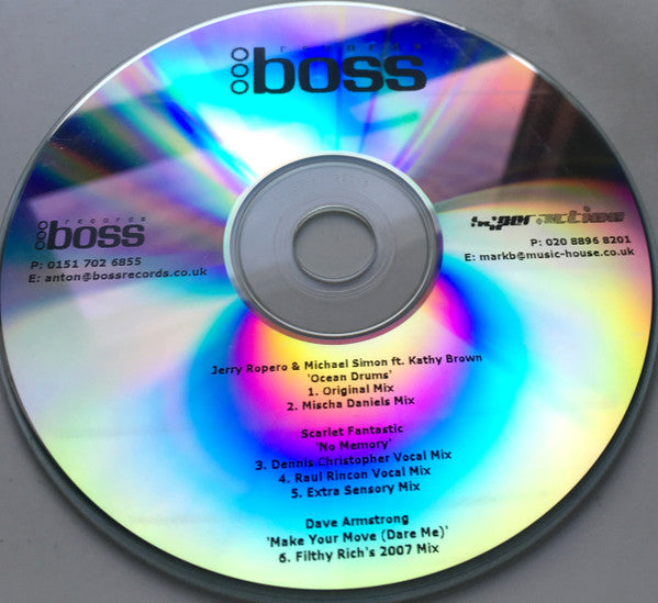 Jerry Ropero & Michael Simon Ft. Kathy Brown / Scarlet Fantastic / Dave Armstrong : Boss Records 2007 Sampler (CDr, Promo, Smplr)