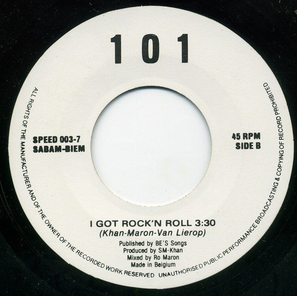 101 : Just As Long As I Got You -House Mix- (7", Single)
