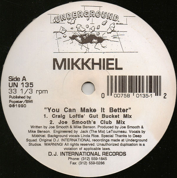 Mike Benson : You Can Make It Better (12")