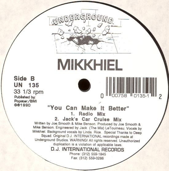Mike Benson : You Can Make It Better (12")