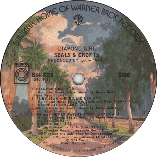 Seals & Crofts : Diamond Girl (LP, Album, Quad, Ter)