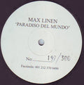 Max Linen : Paradiso Del Mundo (12", S/Sided, Promo, W/Lbl)
