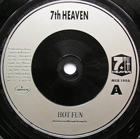 7th Heaven (6) : Hot Fun (7", Single)