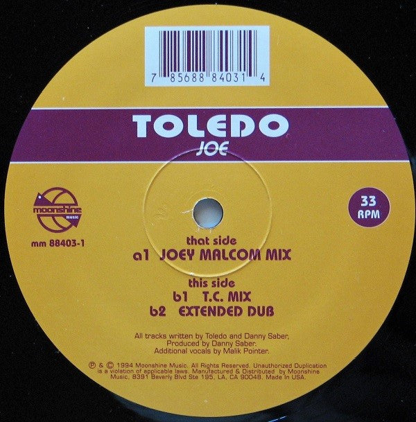 Toledo : Joe (12")