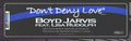 Boyd Jarvis Feat. Lisa Rudolph : Don't Deny Love (12")