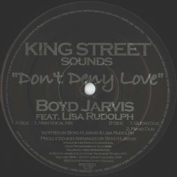 Boyd Jarvis Feat. Lisa Rudolph : Don't Deny Love (12")
