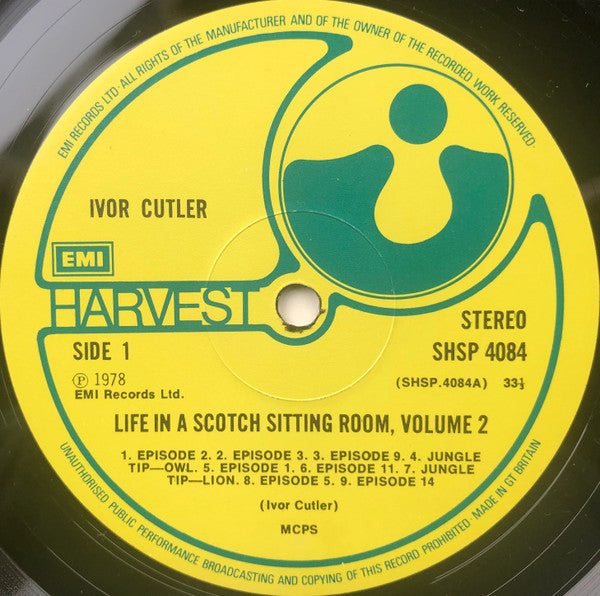 Ivor Cutler : Life In A Scotch Sitting Room Volume 2 (LP, Album)