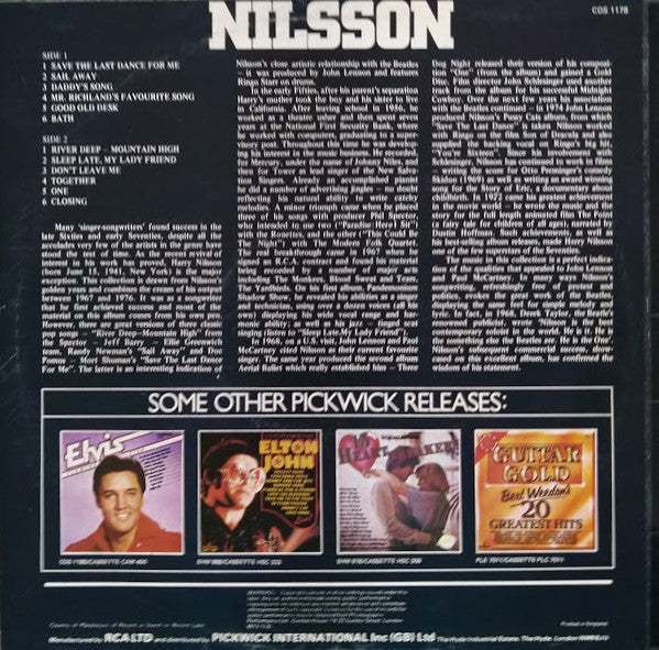 Harry Nilsson : Save The Last Dance For Me (LP, Comp)