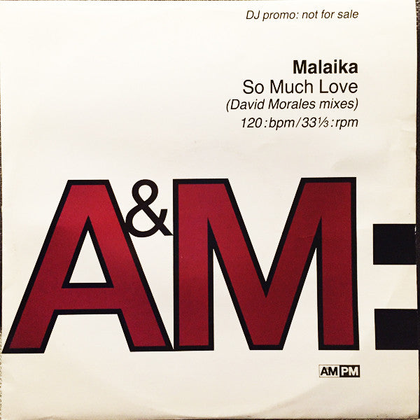 Malaika : So Much Love (David Morales Mixes) (12", Promo)