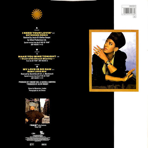 Alyson Williams : I Need Your Lovin' (Extended Remix) (12")