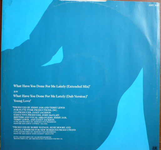 Janet Jackson : What Have You Done For Me Lately (Extended Mix) (12")