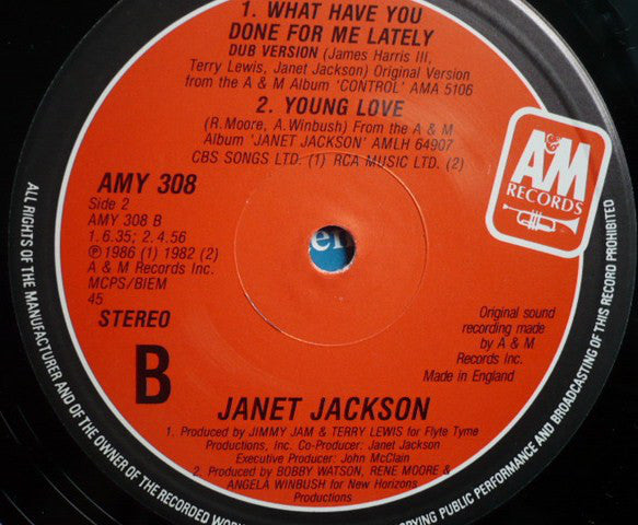Janet Jackson : What Have You Done For Me Lately (Extended Mix) (12")