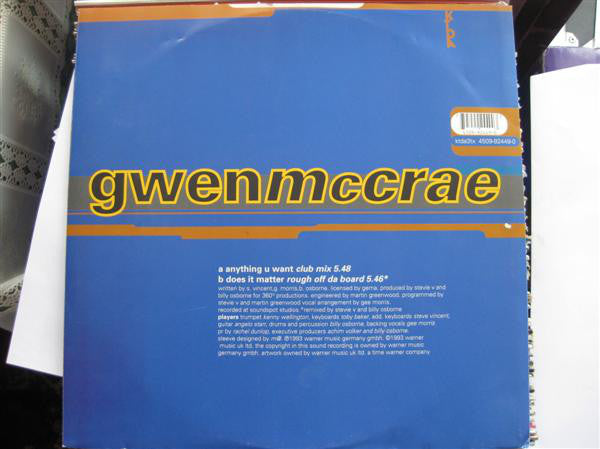 Music & Mystery Featuring Gwen McCrae : Anything U Want (Remixes) (12")