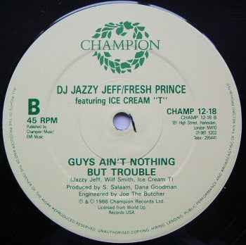 DJ Jazzy Jeff & The Fresh Prince : Girls Ain't Nothing But Trouble (12", Single)