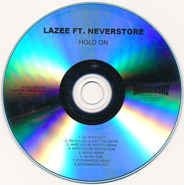 Lazee Ft. Neverstore : Hold On (CDr, Single, Promo)