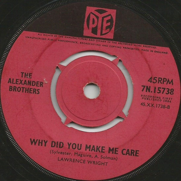The Alexander Brothers : Nobody's Child (7", Single, Pus)