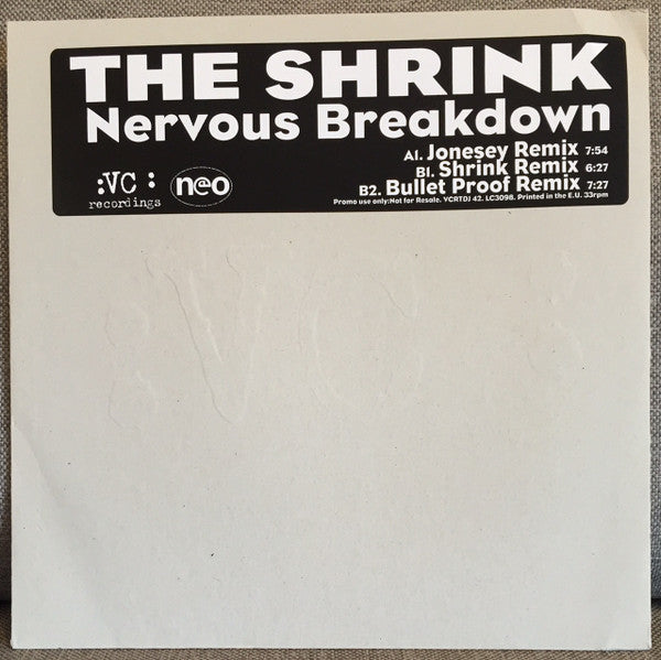 The Shrink : Nervous Breakdown (12", Promo)
