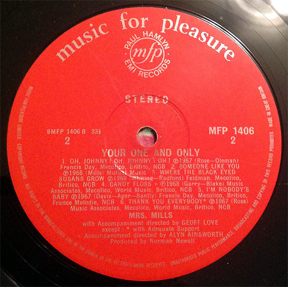 Mrs. Mills : Your One And Only (LP)