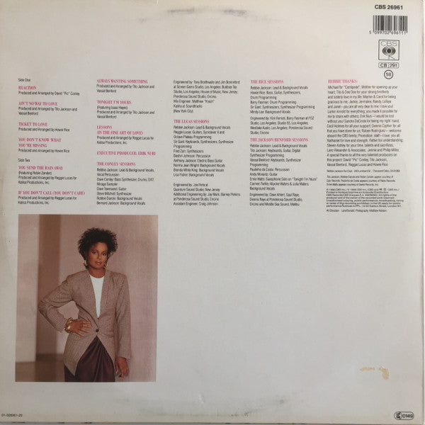 Rebbie Jackson : Reaction (LP, Album)