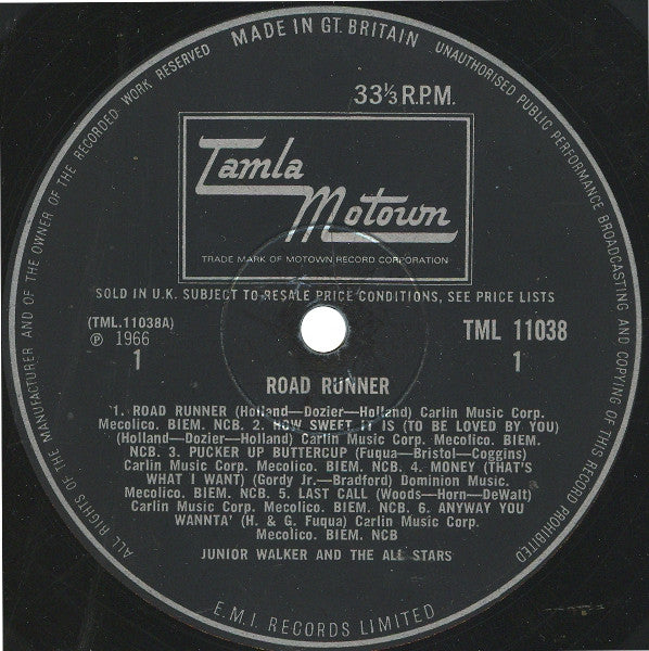 Jr. Walker & The All Stars* : Road Runner (LP, Mono)