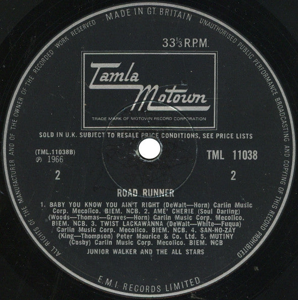 Jr. Walker & The All Stars* : Road Runner (LP, Mono)