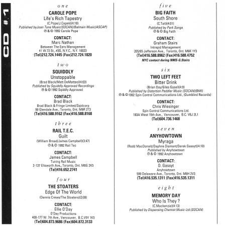Various : Indie-Can 1992 (2xCD, Promo, Smplr)