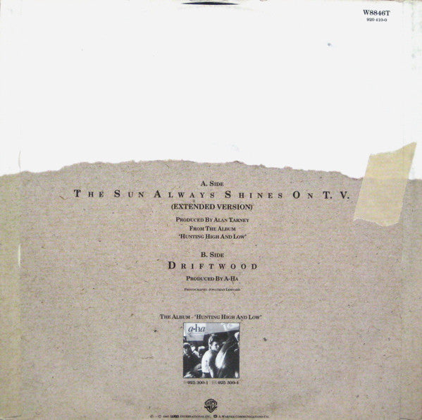 a-ha : The Sun Always Shines On T.V. (Extended Version) (12", Single)