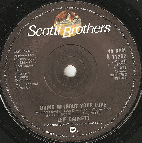 Leif Garrett : I Was Made For Dancin' (7", Single, Pic)