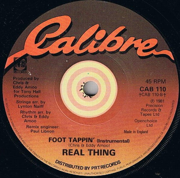 The Real Thing : Foot Tappin' (7", Single, Sol)