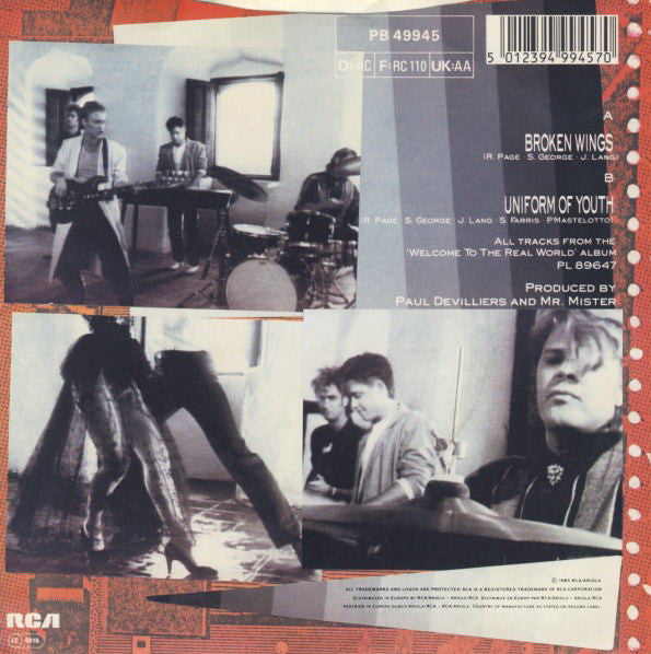 Mr. Mister : Broken Wings (7", Single)