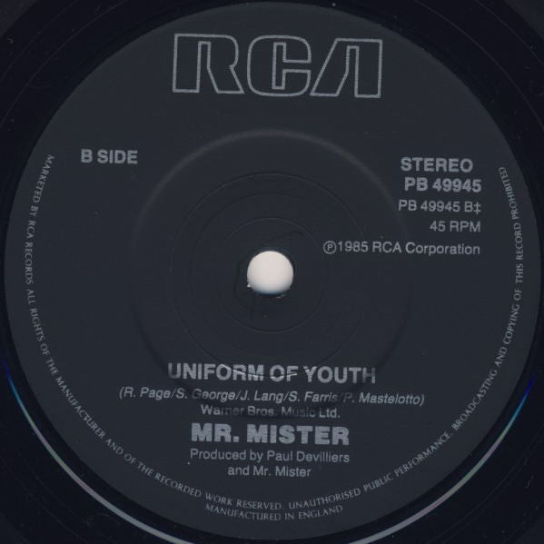 Mr. Mister : Broken Wings (7", Single)