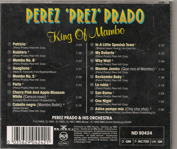 Perez Prado & Perez Prado And His Orchestra : King Of Mambo (CD, Comp)